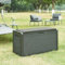 casa.pro Aufbewahrungsbox Atella Kissenbox Deckbox Outdoor Auflagenbox Gartentruhe mit Sitzkissen Auflagenkiste 122x54,5x65cm Schwarz, Rattanoptik