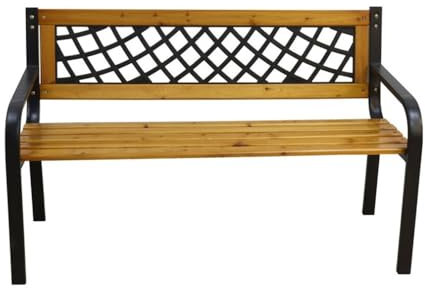 Acomoda Textil – Banco de Madera para Jardín, Terraza o Patio de 2 Plazas con Respaldo y Reposabrazos. Banco Cómodo, Resistente y Ergonómico para Interior y Exterior 118X52X73 CM. NO Incluye COJÍN