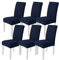 Ystyle Stretch Stuhlhussen 6er Set, Stuhlbezug Elastisch Abnehmbarer Waschbarer,Universal Langlebig Stuhlbezüge, Für Hotel Bankett Küche Restaurant Hochzeit Party, Dunkel Blau