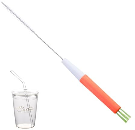 Petite brosse à bouteille, brosses à paille pour nettoyer les pailles - Nettoyeur de paille sans angles morts, nettoyeur de tuyaux - Brosse de nettoyage multifonctionnelle à longue paille, brosses à b