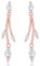 CERSLIMO Hochzeit Ohrringe Rosegold 5A Zirkonia Lange Ohrstecker 45mm Rose Vergoldet für Braut mit Geschenkbox Geschenke Frauen Damen Verlobungsfeier Party