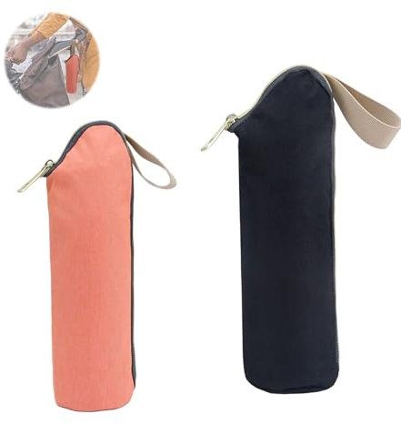 WJUAN Porte Bouteille Isotherme 2 Pièces, Matériau en Tissu Oxford, Sac Isolant pour Biberon de Lait, avec Poignée Suspendue, Sac de Bouteille Isolé, Convient aux Biberons, Bouteilles d'eau Boissons