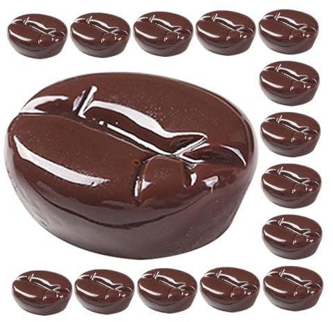Alasum 20pcs Coffee Bean Simulation Fake Faux Beans Props Creative for Phone Case Photo Prop