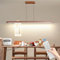 Mikeru 150CM Led Pendelleuchten Esstisch, 55w Walnuss Lineare Hängelampe Dimmbar Mit Fernbedienung, 10%-100% Pendelleuchte Einstellung Der Farbtemperatur, Für Küche Esszimmer Esszimmerlampe