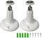 Hinmay Ring Camera Mount 360 Adjustable Wall Mount - Universal for Ring Indoor Camera & Doorbell, White 2-Pack with Screws | Secure Fit for Surveillance/Outdoor Security Cameras (2pcs)
