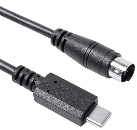 Cutesliving USB-C to Mini-Din Cable for IK Multimedia iRig Series iRig HD HD-A Keys I/O 25/49 MIDI 2 Pro Pro Duo Pro I/O Stream(3.3FT) (6 ft/1.8M)