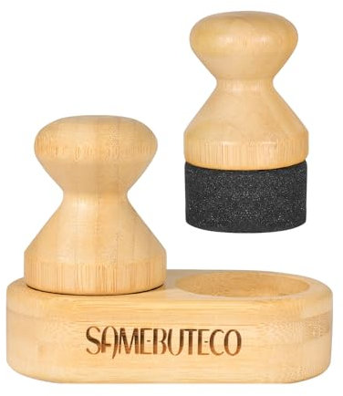 SAMEBUTECO Schneidebrett, Ölwachs-Applikator für Mineralöl-Brett in Lebensmittelqualität, natürlicher Bambus-Applikator, 2 Packungen und 1 x Bambushalter-Set für Schneidebretter, Spatel, Löffel und
