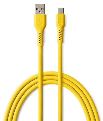 FOREVER Colorum USB C Kabel USB A 3A Gelb 1.8m Ladekabel USB auf USB C zum Laden und Synchronisieren von Daten 480Mbps USBA Schnellladekabel Typ C für Smartphones, Tablets und Laptops