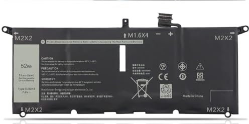 7.6V 6500mAh/52Wh DXGH8 Laptop Battery Compatible for Dell H754V 7390 7391 7490 5390 5391 XPS 13 9370 7390 9380 2019 3301 E3301 Vostro 13 5000 5390 5391 P82G001