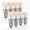 greate.® Backofenlampe E14 15W - 8er Pack Ofenlampe bis 300 Grad hitzebeständig für Backofen, Grillöfen, Salzlampe, Mikrowelle - Glühbirne Backofen mit T22 Kapsel, 75 Lumen & 2700K - Ofen Lampe