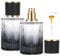 Segus Perfume Bottle Refillable Spray, 2 Pcs 50ml Glass Perfume Bottles, Empty Fragrance Atomiser, Leakproof and Portable, for Daily and Trips (Gradient Black)