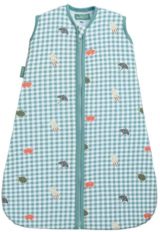 molis&co - Baby Schlafsack 0.5 TOG - Sommerschlafsack für Jungen - Neugeborene Babyschlafsack ohne Ärmel - 100% Baumwolle (Oeko-TEX 100), Premium Qualität - Summer Sea (70 cm)