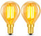 2 Stück E14 LED Vintage Glühbirne, 4W LED Filament, Ersetzt 40W Glühlampe, Warmweiß 2200K Bernstein Glas Birne, 400LM, Golfball P45/G45, Nicht Dimmbar, Nostalgische Deko für Zuhause, Café, Bar