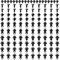 VooGenzek 120 Pièces 6 Tailles Clips à Rivets Kit, Clips Voiture, Rivet Clips Plastique, Rivets en Plastique, pour Auto Voitures Panneaux de Portes, Noir