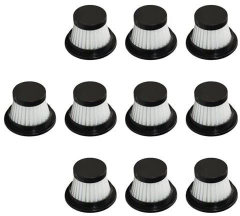JISADER Filtro de reemplazo de 10 Piezas para Filtro de vacío aspiradora Filtro HEPA Lavable para casa de Repuesto Solo para automóviles caseros Dormitorio