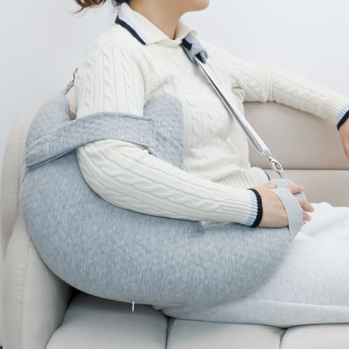 Blublu Park Rotatorenmanschettenkissen zur Linderung von Schulterschmerzen, Armkissen für Schulter OP und Arm OP, Armstützkissen für Rehabilitation, mit verstellbaren Trägern für Schlaf und Sitzen