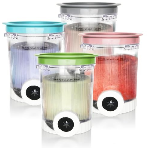 Behälter Kompatibel mit Ninja Swirl CREAMi: 4er-Set 480ML Tubs Zubehör für die Ninja Creami NC700 NC701 - BPA-frei Spülmaschinenfest