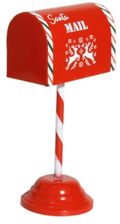 Baoblaze Weihnachtsbriefkasten, dekorativer Metallbriefkasten, Geschenk, Mini-Briefkasten, Weihnachtsbriefkasten für Haustür, Bauernhaus, Garten, Hofdekoration