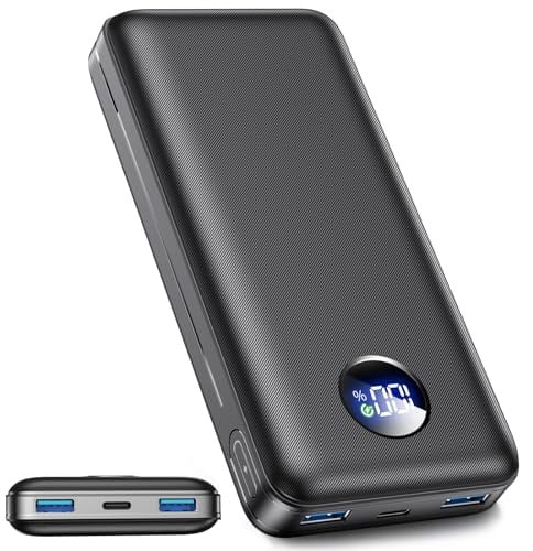Powerbank 26800mAh, Flugtauglich Externer Akku, 22.5W & 3 Ausgängen | USB-C PD 3.0 & QC 3.0 USB-A Schnellladen, USB-C Kabel, LED-Anzeige, Reise-Essential für iPhone/Samsung/Huawei/Xiaomi/iPad
