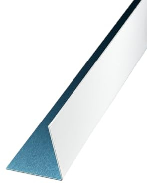 profile-metall Aluminium Winkelprofil 2000mm (2m) – 1mm Stark – Kantenschutz & Eckschutz L-Profil Leiste Anthrazit, Schwarz, Weiß, Natur, Farbe: Weiß, Größe: 40x40 mm