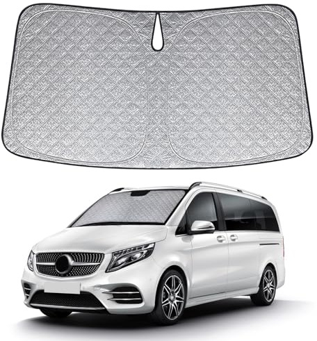 Parasol de Ventana Delantera de Coche Repuesto para Mercedes Vito 2014-2025, Parasol para Parabrisas de Coche en el Interior Plegable, Protección UV Reflectante contra el Polvo