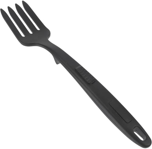 Zerodeko Ergonomische Silikon Kochgabel mit Großer Gabel zum Anrichten von Spaghetti Hitzebeständig und Leicht zu Reinigen für Beschichtete Pfannen und Grill