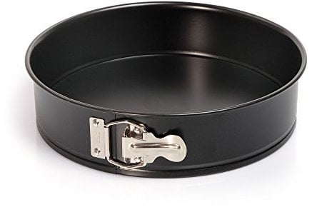 Original Kaiser Classic Springform 28 cm rund, Flachboden, runde Backform antihaftbeschichtet, Kuchenform auslaufsicher, schwarz