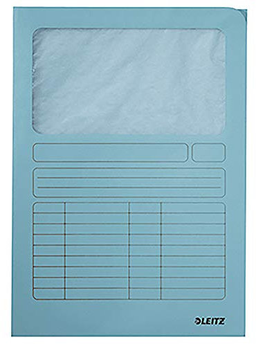 Leitz 100 x Sichtmappe A4 160g/qm Karton hellblau
