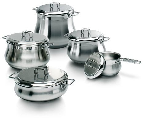 Barazzoni Tummy Batteria 10 pezzi, Acciao inox 18/10. Made in Italy