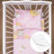 4 Piece Duvet Pillow Duvet Cover Pillowcase Baby 80x70 cm Bedding Set for Crib Bedside Crib or Travel Cot (Ladders Pink)