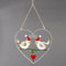 Sass & Belle Zierschmuck Herz mit verliebten Vögelchen zum Aufhängen - 17 x 17 cm