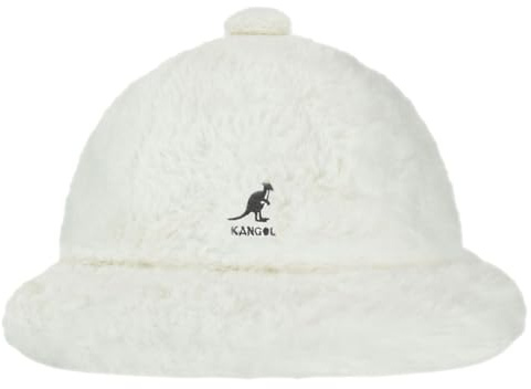 Kangol Faux Fur Casual Bucket Hat, Off-White (Cream), X-Large