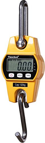 CGOLDENWALL - Bilancia da cucina, con mini LCD, ad alta precisione, per gru di pesatura elettronica, scala da appendere, 200 kg, colore: giallo