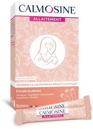 Calmosine Allaitement - Complément Alimentaire - Bien Être - Fenugrec, Passiflore, Magnésium Et Biotine - Boite De 14 Unidoses - Fabriqué En France