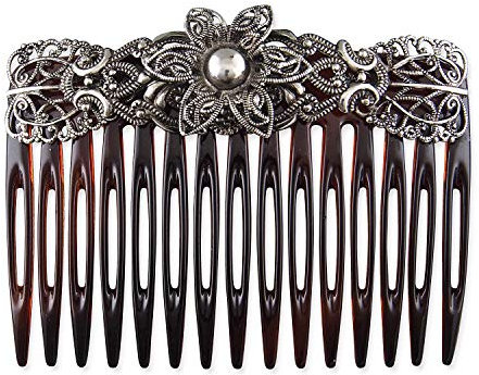 Rivelle Damen Trachten Haarkamm Haarschmuck Vintage Einsteck-Kamm Hair Comb Hochzeit