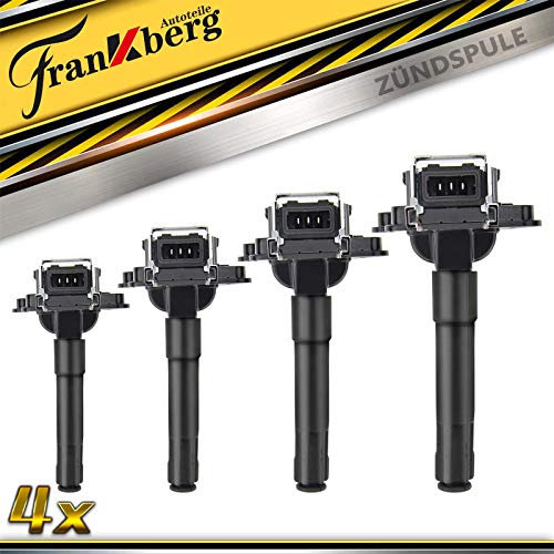 Frankberg 4x Zündspule Zündmodul Kompatibel mit A3 8L1 1.8T 1996-2003 A4 8D2 1.8T 1995-2000 B.o.r.a 1J2 1.8T 2000-2005 Golf IV A6 A8 A.l.h.a.m.b.r.a P.a.s.s.a.t S.h.a.r.a.n Replace# 058905101