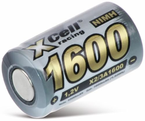 XCell Akku X2/3A1600 2/3A, Hochstrom, Flattop (im Flattop-Design, sehr Langlebig, kompakte Größe) 133291