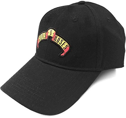 Guns N' Roses Scroll Logo Official Mens Black Baseball Cap Hat One Size