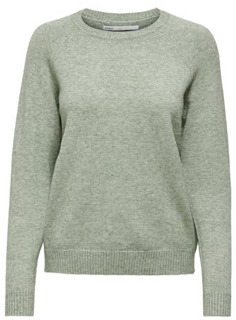 ONLY Damen Onllesly Kings L/S KNT Noos Pullover 15170427,Basil/Detail:w. Melange,XS