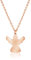 Nuoli® Schutzengel Kette Rosegold Damen (45 + 5cm verstellbar) Halskette mit Engel Anhänger für Frauen & Mädchen, aus poliertem Edelstahl