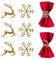 Weihnachten Serviettenringe Set von 8 golden Serviettenringe Schneeflocke Rentier für Weihnachten Mittagessen Thanksgiving Party Urlaub Weihnachten Hochzeit Tischdekoration Wichtelgeschenk