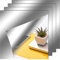 Zonon 4PCS 30 x 30cm Espejo Adhesivo Pared - Hojas Flexibles Azulejos Autoadhesivos Sin Vidrio - Pegatinas para Decoración de Pared de Hogar