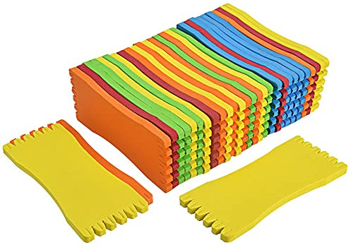 TANCUDER 30 Stück Aufwickler Angeln Vorfachaufwickler Angelschnur Schaumplatte 6 * 14 * 0.8cm Schaum Angeln Werkzeug Schaumplatten Angelzubehör für Halten von Haken, Angelschnüren (Zufällige Farbe)