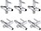 Pawfly 6 PCS One-Way Aquarium Air Flow Control Lever Straight Valve Distributor Splitter for Fish Tank