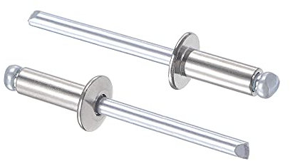 sourcing map Blindnieten, 304 Edelstahl, Ziehnieten Kern-Dekoration, 5 mm Durchmesser, 13 mm Grifflänge, silberfarben, 25 Stück