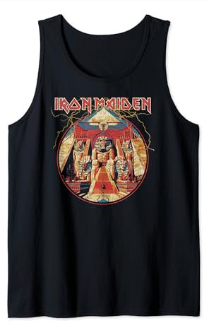 Iron Maiden - Powerslave Lightning Circle Tank Top
