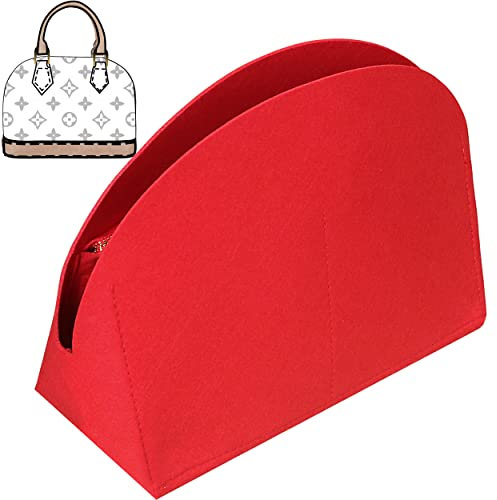 Soyizom Filztasche Organizer Handtascheneinsatz Passend für Alma BB PM Insert Tote Organizer für Damen Geldbörse Beutel Innen Tasche in Tasche(PM,Rot)