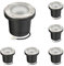 ledscom.de Einbauleuchte BOFU, Outdoor, IP67, schwenkbar, edelstahl, rund, 150mm Ø, 1x GU10 max. 15W, Milchglas, 6 Stk.