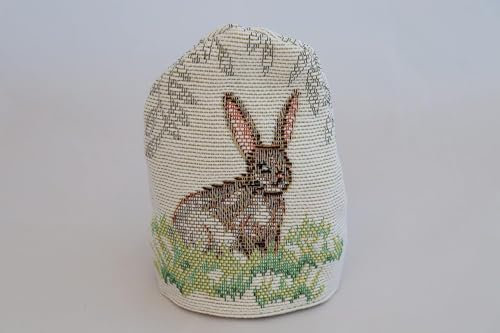 Sander Eierwärmer Little Princess Gobelin Ostern Frühling 11 x 12cm Artikel 75280 Fb. 41 bunt Creme Weide Narzissen Eier Henne Huhn Küken