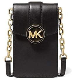 MICHAEL KORS Carmen Small Logo Smartphone Crossbody Bag (Black)